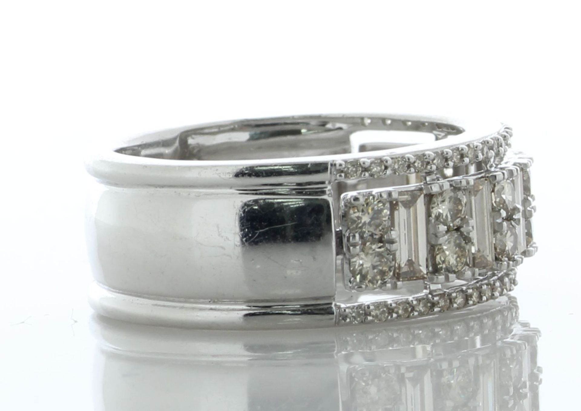 9ct White Gold Semi Eternity Diamond Ring 1.31 Carats - Valued By AGI £3,995.00 - This semi eternity - Image 2 of 5