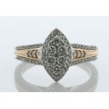 14ct Gold Diamond Cluster Ring 1.05 Carats - Valued By AGI £4,195.00 - A stunning two tone white