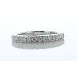 14ct White Gold Semi Eternity Diamond Wedding Ring 0.50 Carats - Valued By AGI £2,600.00 -