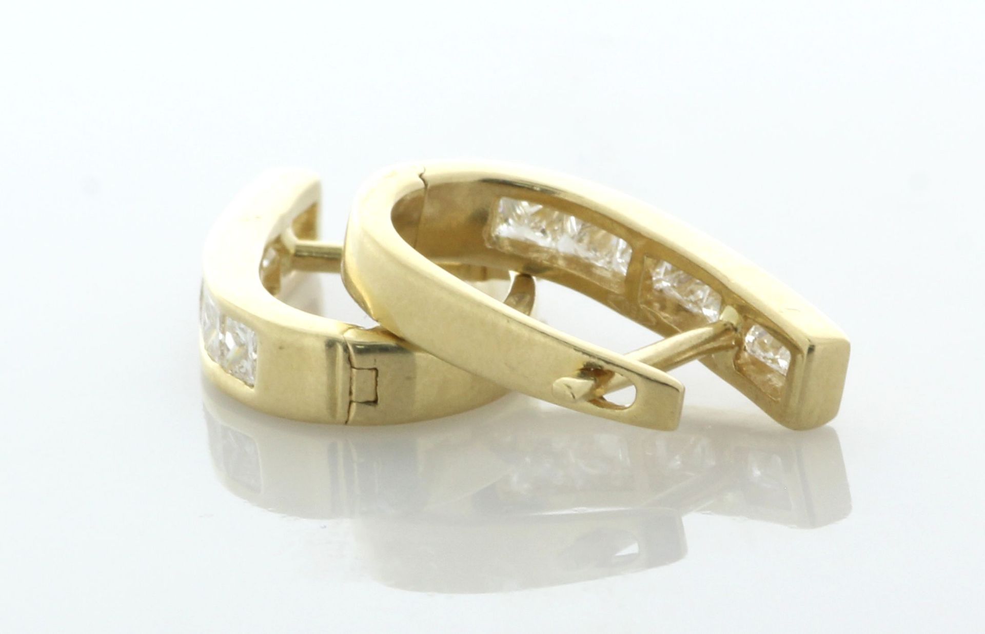 18ct Yellow Gold Oval Hoop Diamond Earring 0.80 Carats - Valued By AGI £3,880.00 - Each of these - Image 2 of 8
