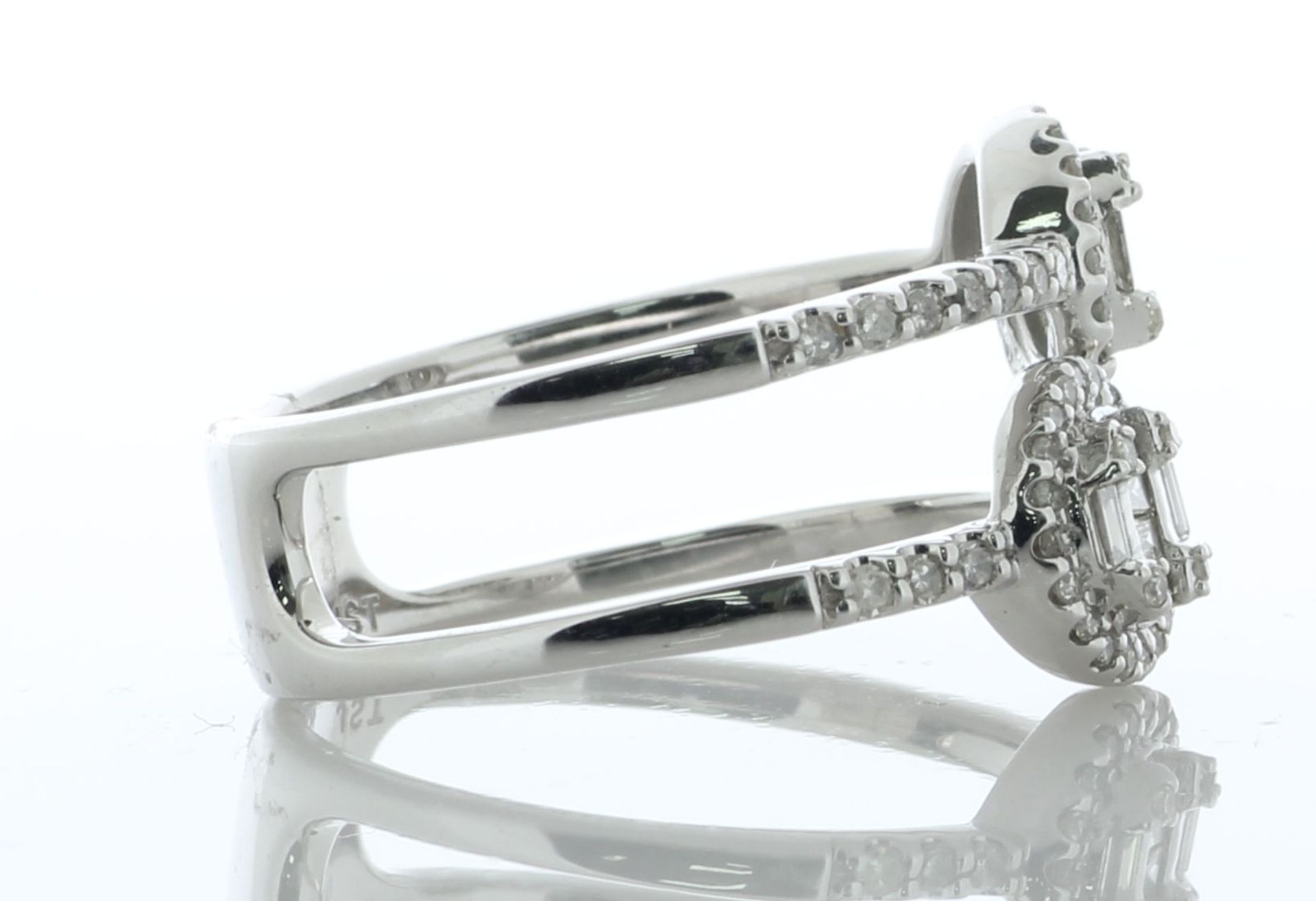 10ct White Gold Cross Over Diamond Ring 1.00 Carats - Valued By AGI £3,520.00 - A horizontally - Image 2 of 5