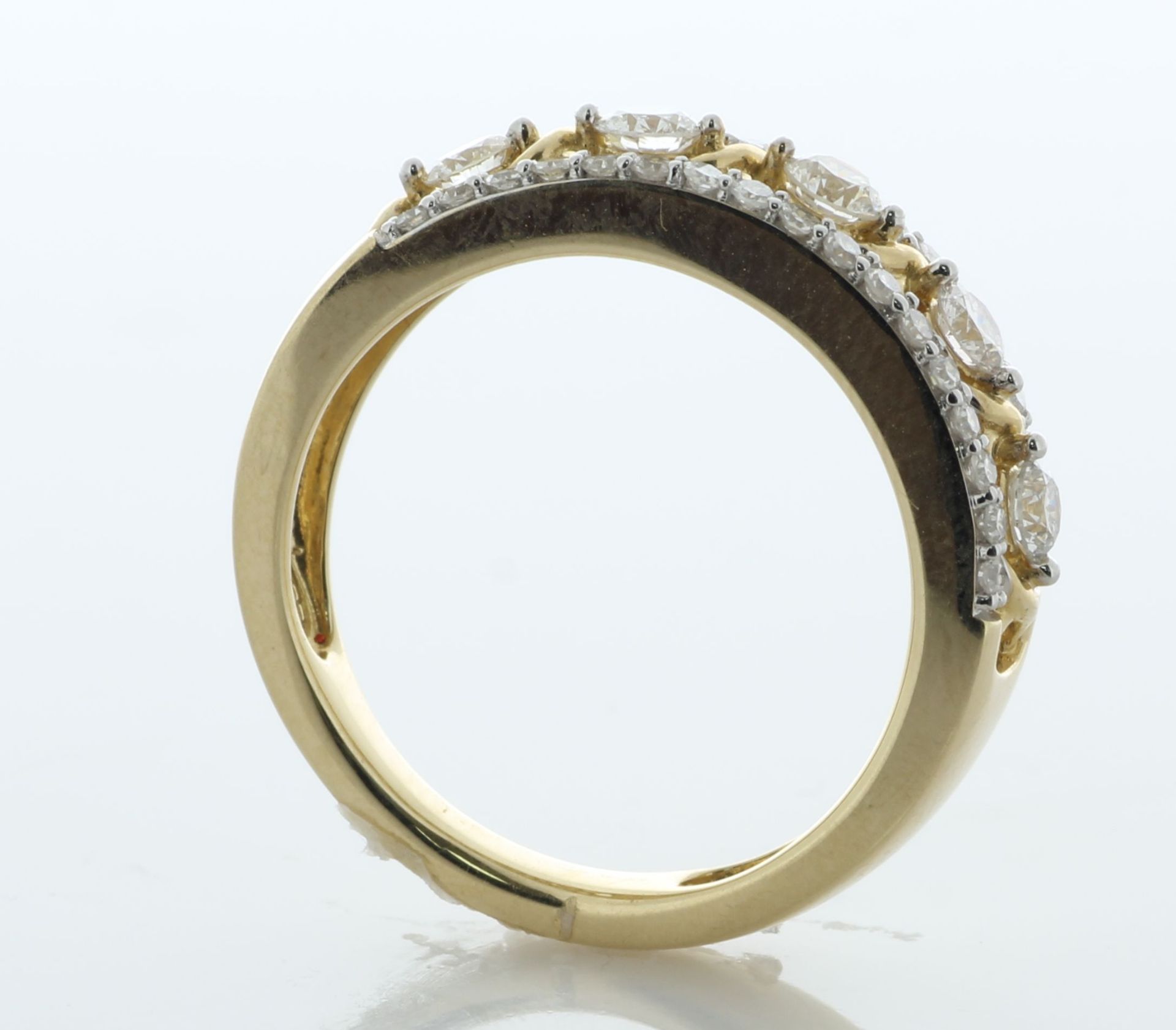 14ct Yellow Gold Half Eternity Diamond Ring 0.74 Carats - Valued By AGI £4,265.00 - A delightful - Image 2 of 6