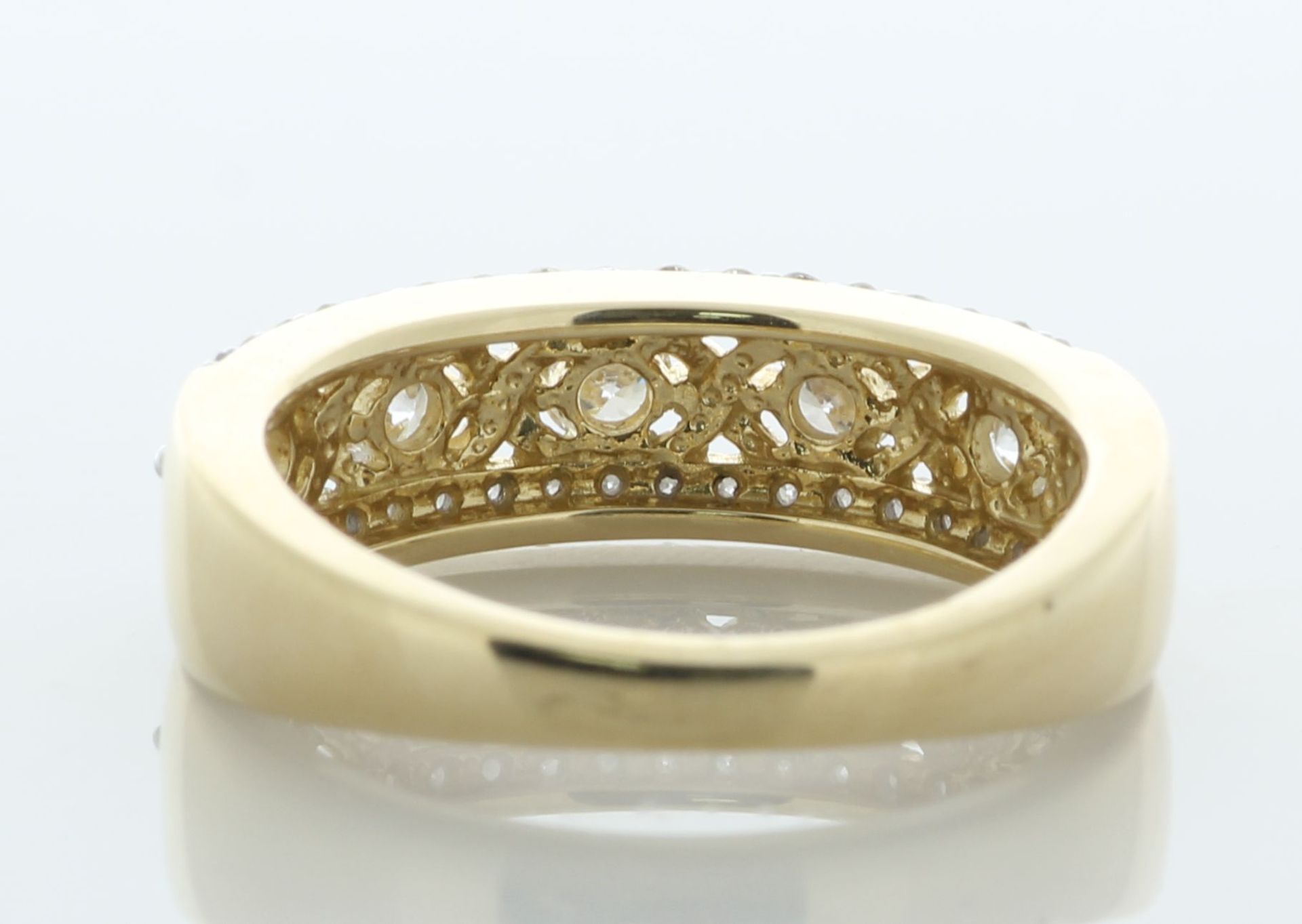 14ct Yellow Gold Half Eternity Diamond Ring 0.74 Carats - Valued By AGI £4,265.00 - A delightful - Image 5 of 6