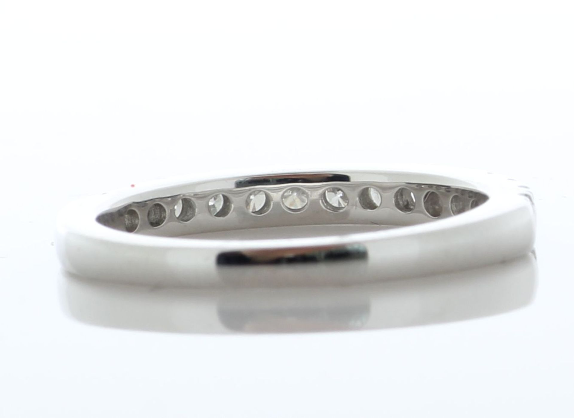 14ct White Gold Semi Eternity Diamond Wedding Ring 0.50 Carats - Valued By AGI £2,675.00 - - Image 3 of 4