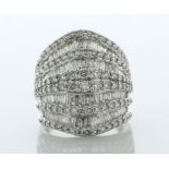 10ct Gold Semi Eternity Boat Diamond Ring 6.00 Carats - Valued By AGI £8,555.00 - A unique and eye