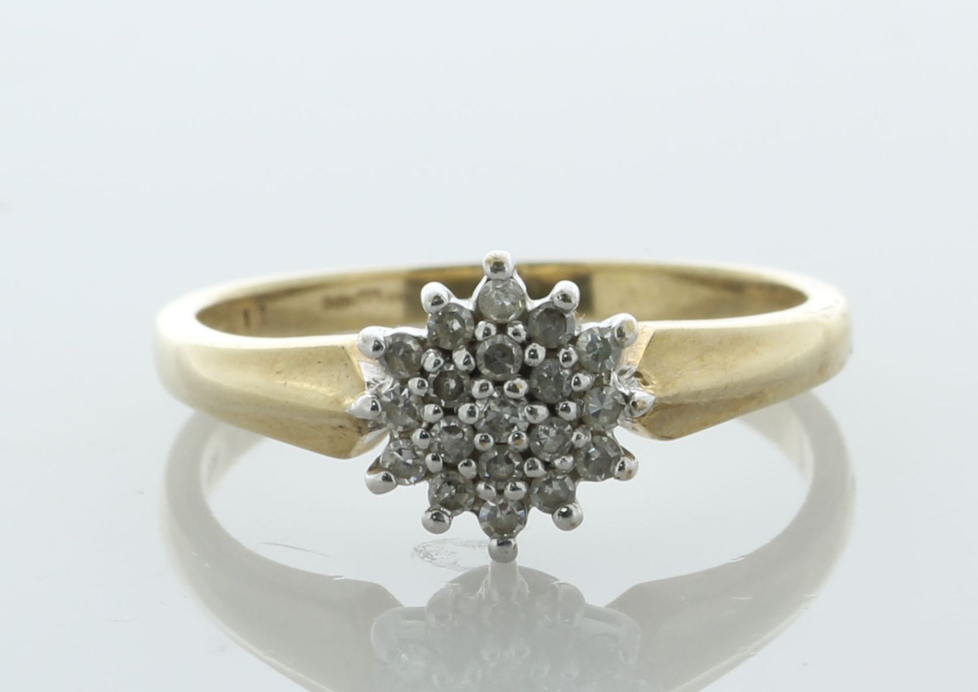 9ct Yellow Gold Diamond Ring 0.12 Carats - Valued By AGI £870.00 - A twist on the classic - Image 3 of 6