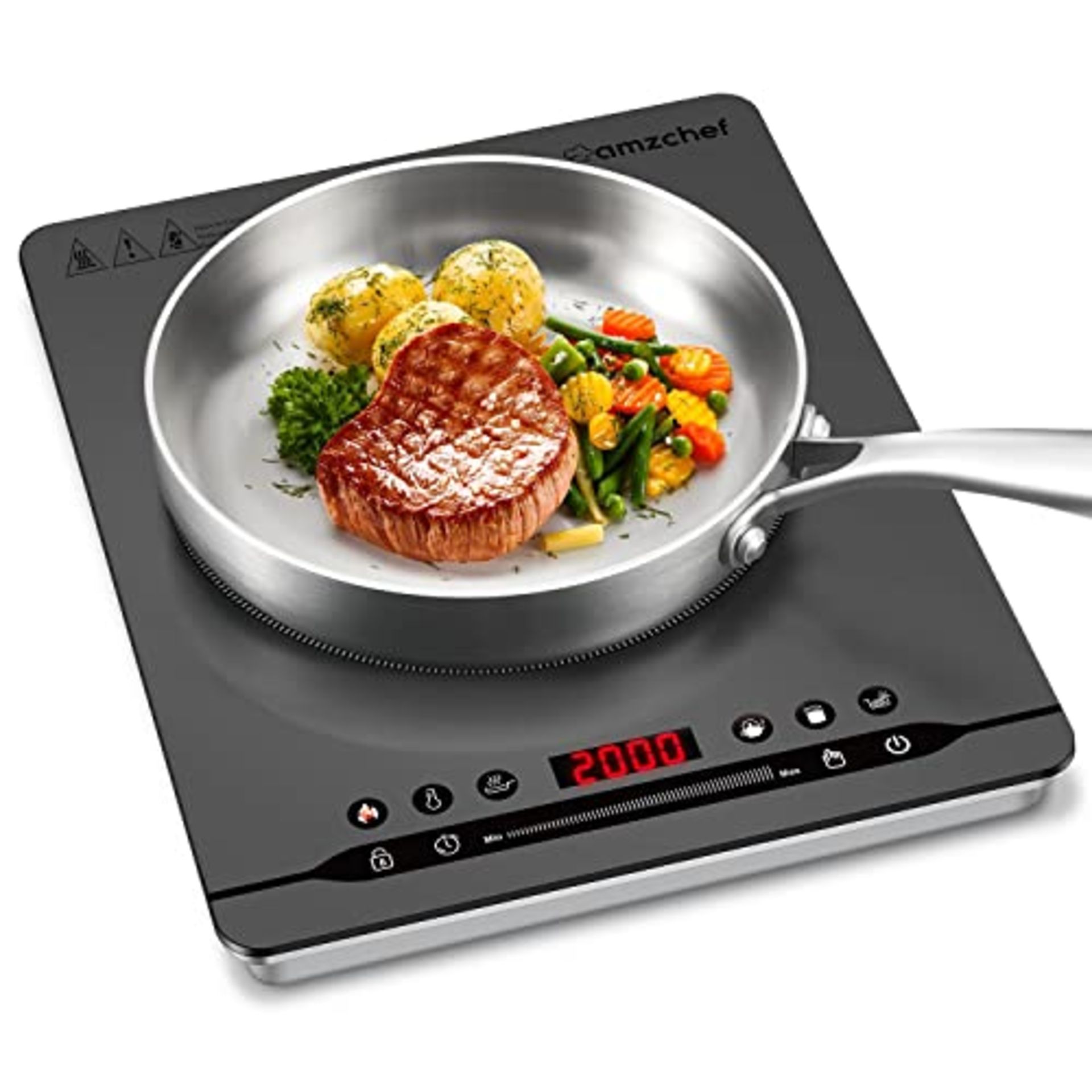 RRP £65.06 AMZCHEF Single Induction Hob 2000W