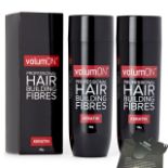 RRP £22.82 Hair Fibres x2 VOLUMON Keratin Hair Building Fibres for Thinning Hair