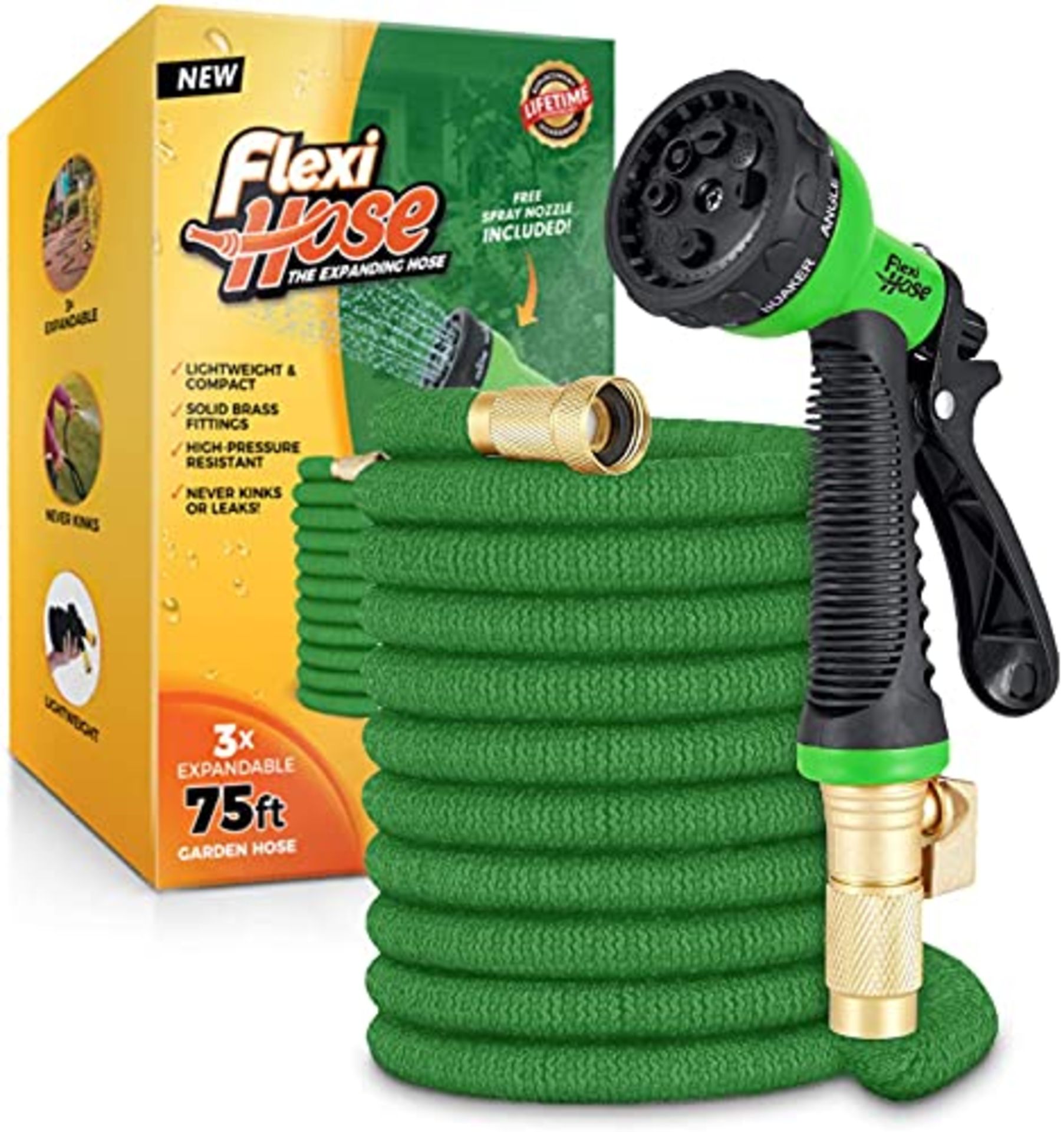 RRP £33.10 Flexi Hose Upgraded Expandable Garden Hose Pipe Including