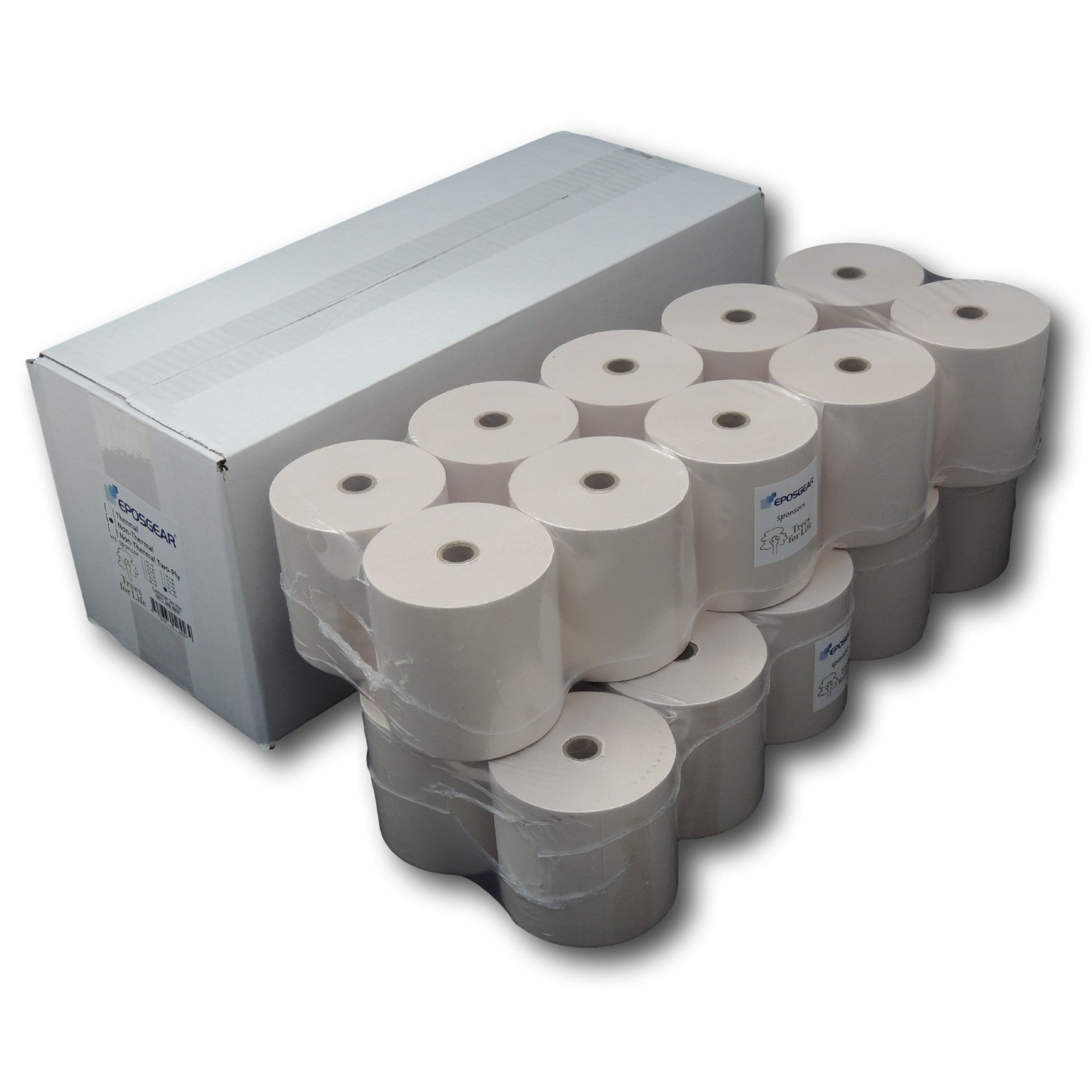 RRP £22.21 EPOSGEAR 20 Rolls - Non-Thermal 76x76mm Till Rolls - 76x76mm Till Rolls