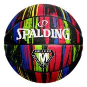 RRP £22.82 Spalding Marble Series Black Multi-Color Outdoor Basketball 29.5"