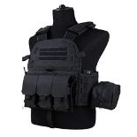 RRP £41.09 OAREA Black Color 600D Nylon Molle Tactical Vest Body