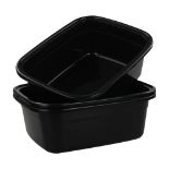 RRP £20.56 Gloreen 16 Liter Plastic Washing Up Bowls, Black, Set of 3