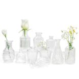 RRP £29.67 10PCS Small Glass Vase Set Bud Vases for Flowers Various
