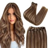 RRP £84.45 Easyouth Highlight Sew in Hair Extensions Weft Hair