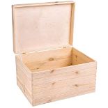 RRP £26.62 Creative Deco XXL Large Plain Wooden Storage Box | 40x30x24 cm