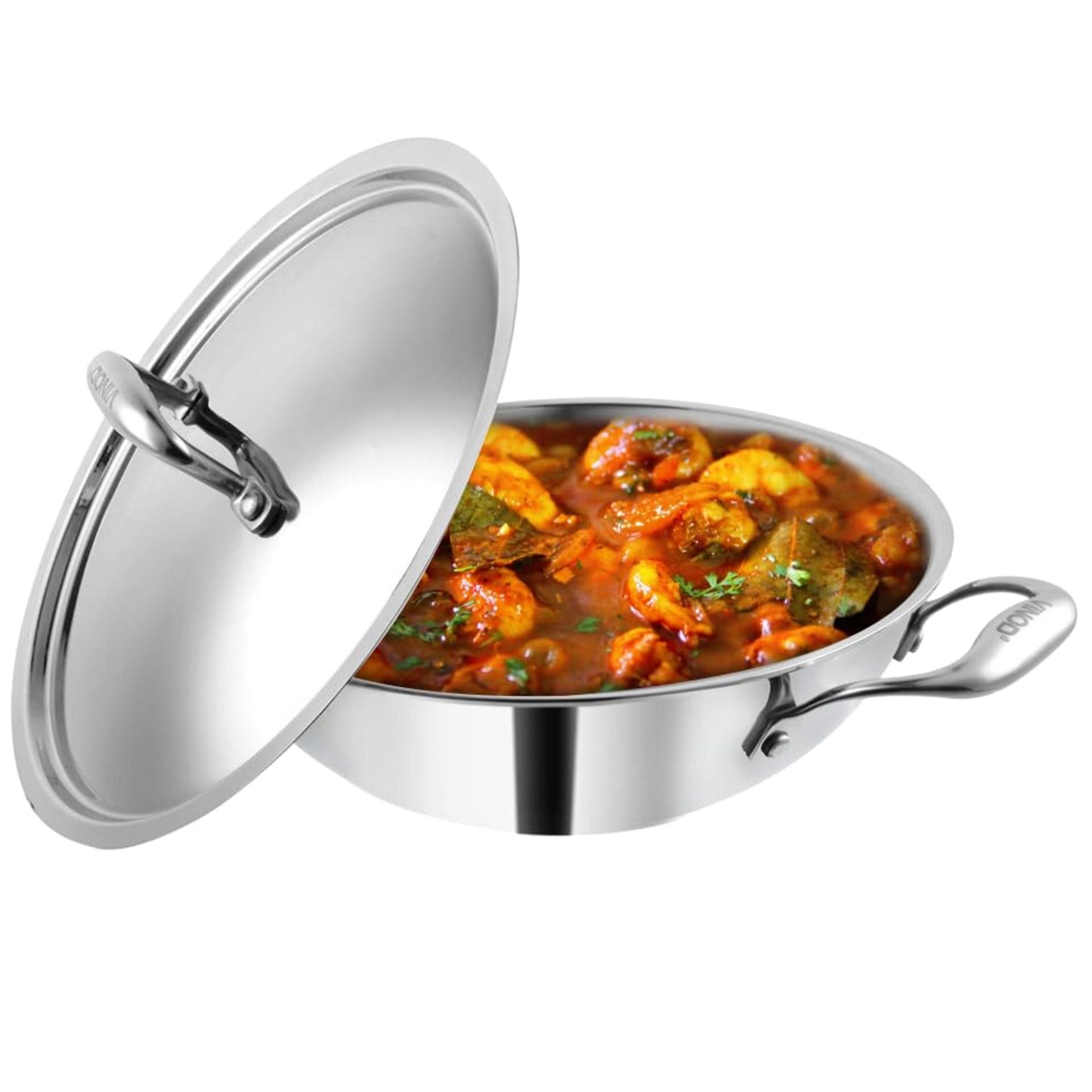 RRP £38.87 Vinod Platinum Triply Stainless Steel Wok Non Stick