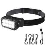 RRP £18.25 BORUiT K354 Head Torch Rechargeable