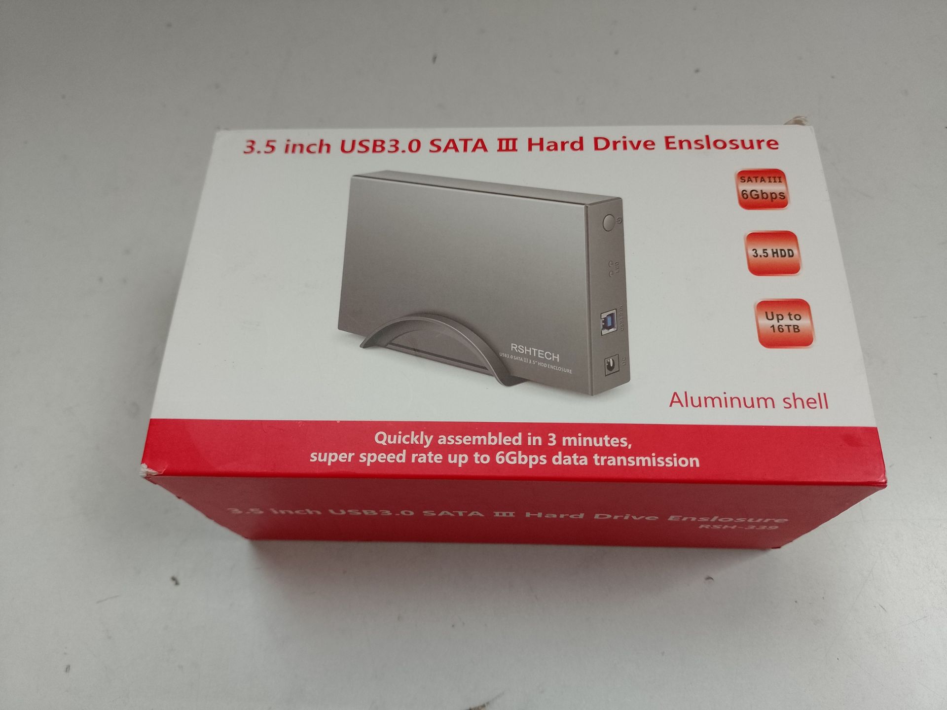 RRP £29.67 RSHTECH Hard Drive Enclosure USB 3.0 to SATA External - Image 2 of 2
