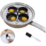 RRP £31.95 4 Cups Egg Poacher Pan