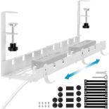 RRP £23.73 Flow fire No Drill Under Desk Cable Management Tray