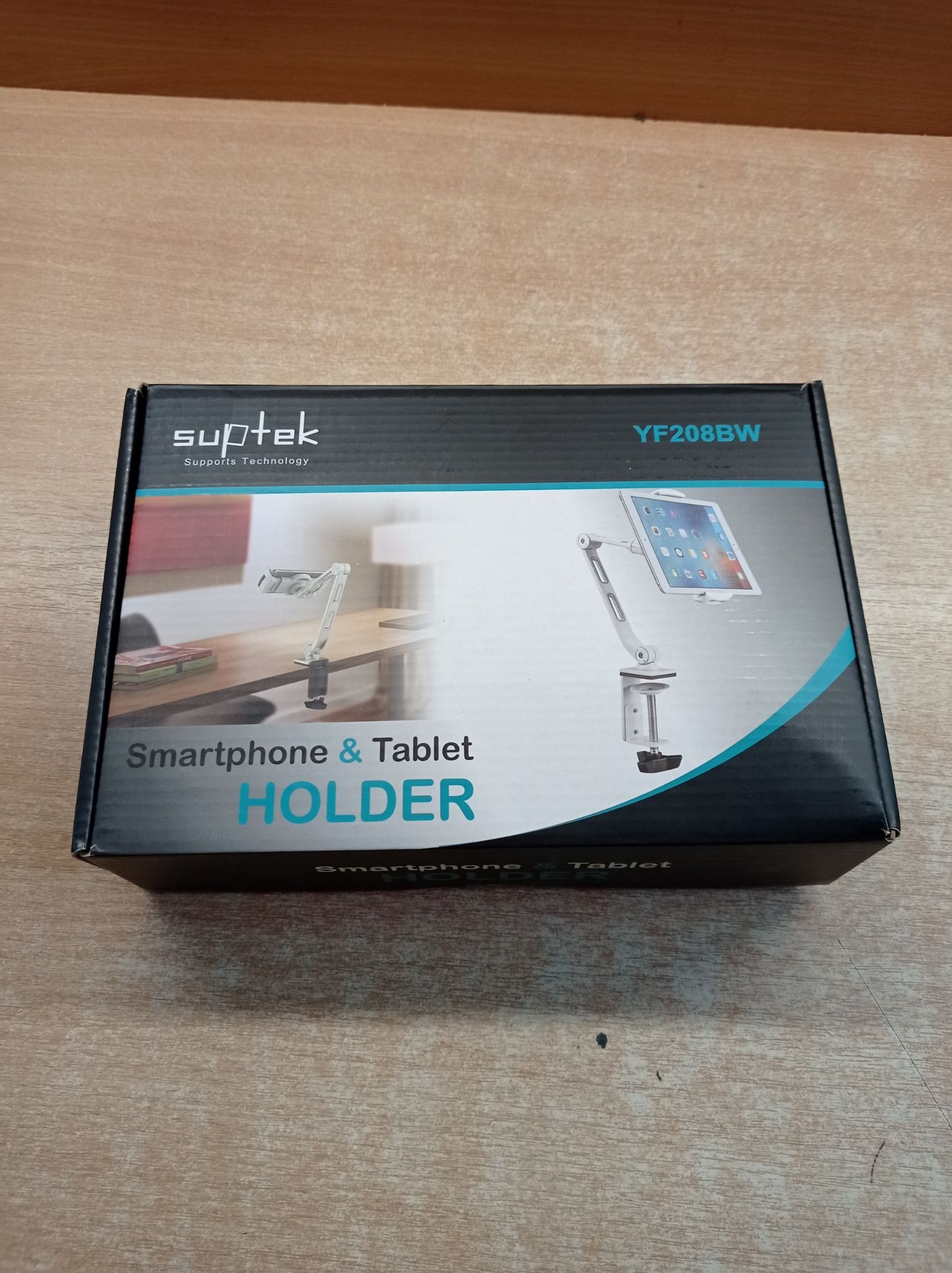 RRP £29.10 suptek Tablet Stand Long Arm - Adjustable Tablet Holder for Desk Bed Kitchen - Image 2 of 2