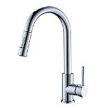 RRP £59.35 Tohlar Kitchen Sink Mixer Tap with Pull Out Sprayer Chrome