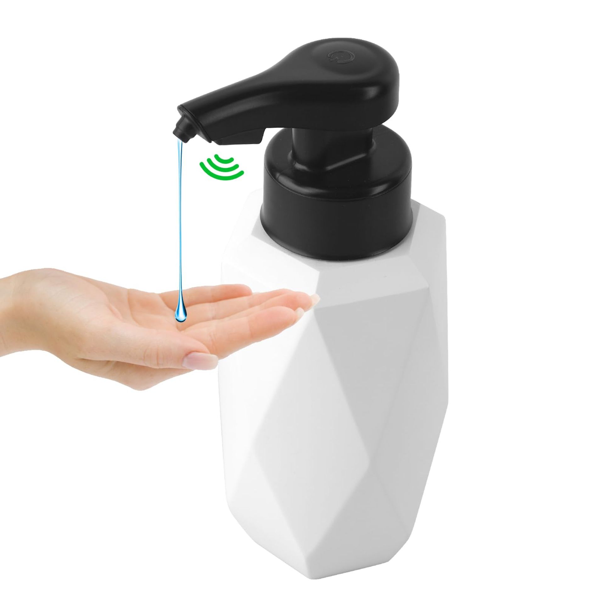 RRP £29.67 Automatic Hand Motion Resin Liquid Soap Dispenser USB Rechargeable