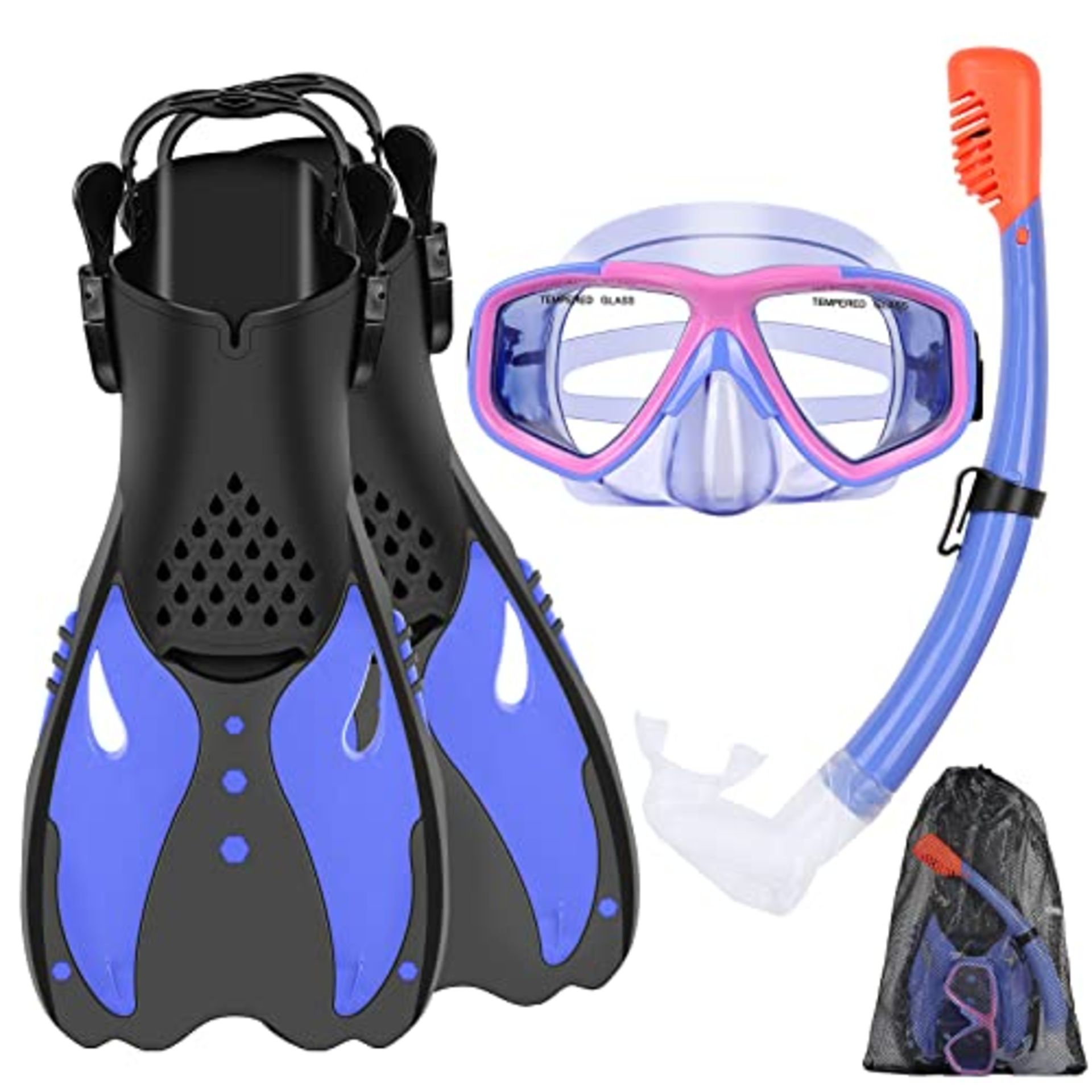 RRP £22.81 KUYOU Snorkel Set Kids with Flippers