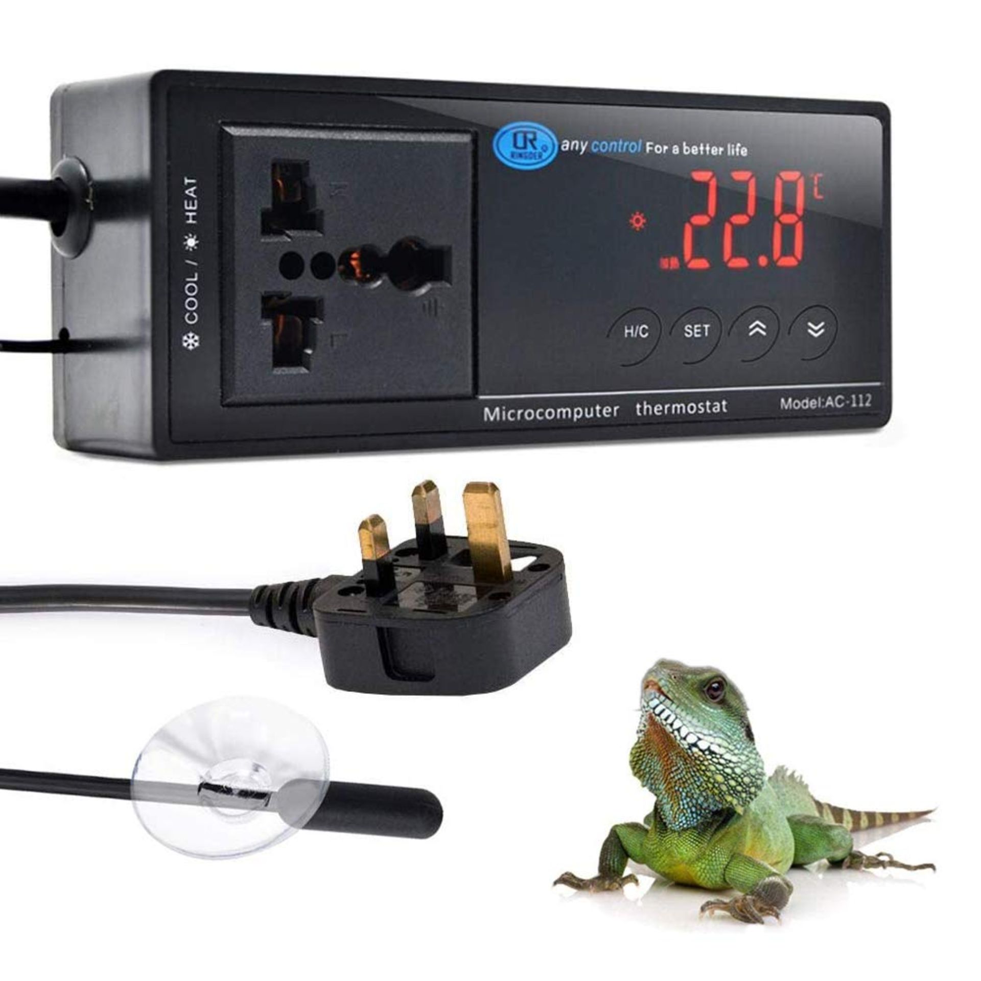 RRP £22.55 Reptile Terrarium Thermostat Controller