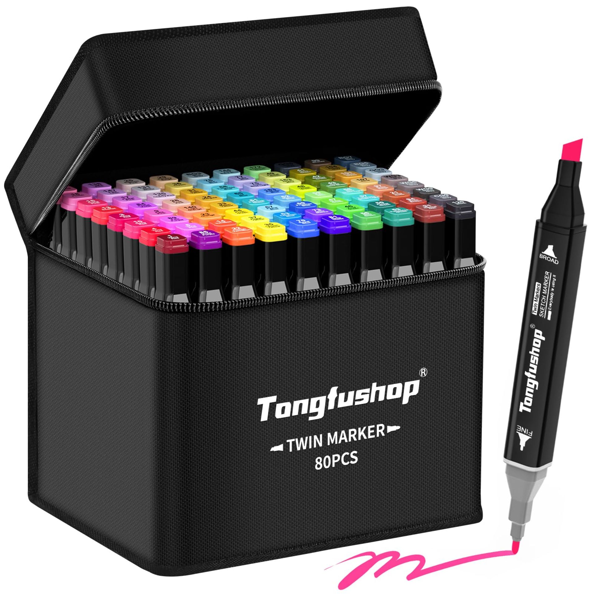 RRP £19.40 Tongfushop 80 Colored Marker Set