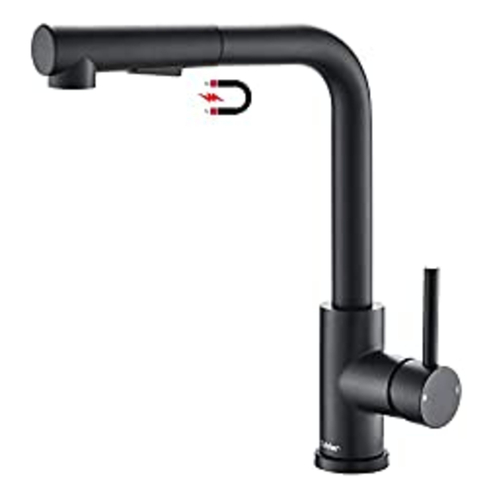 RRP £61.64 Tohlar Black Kitchen Tap Mixer with Pull Out Sprayer