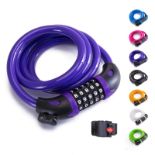 RRP £9.12 Bike Lock Bicycle Lock Chain 5-Digit Combination