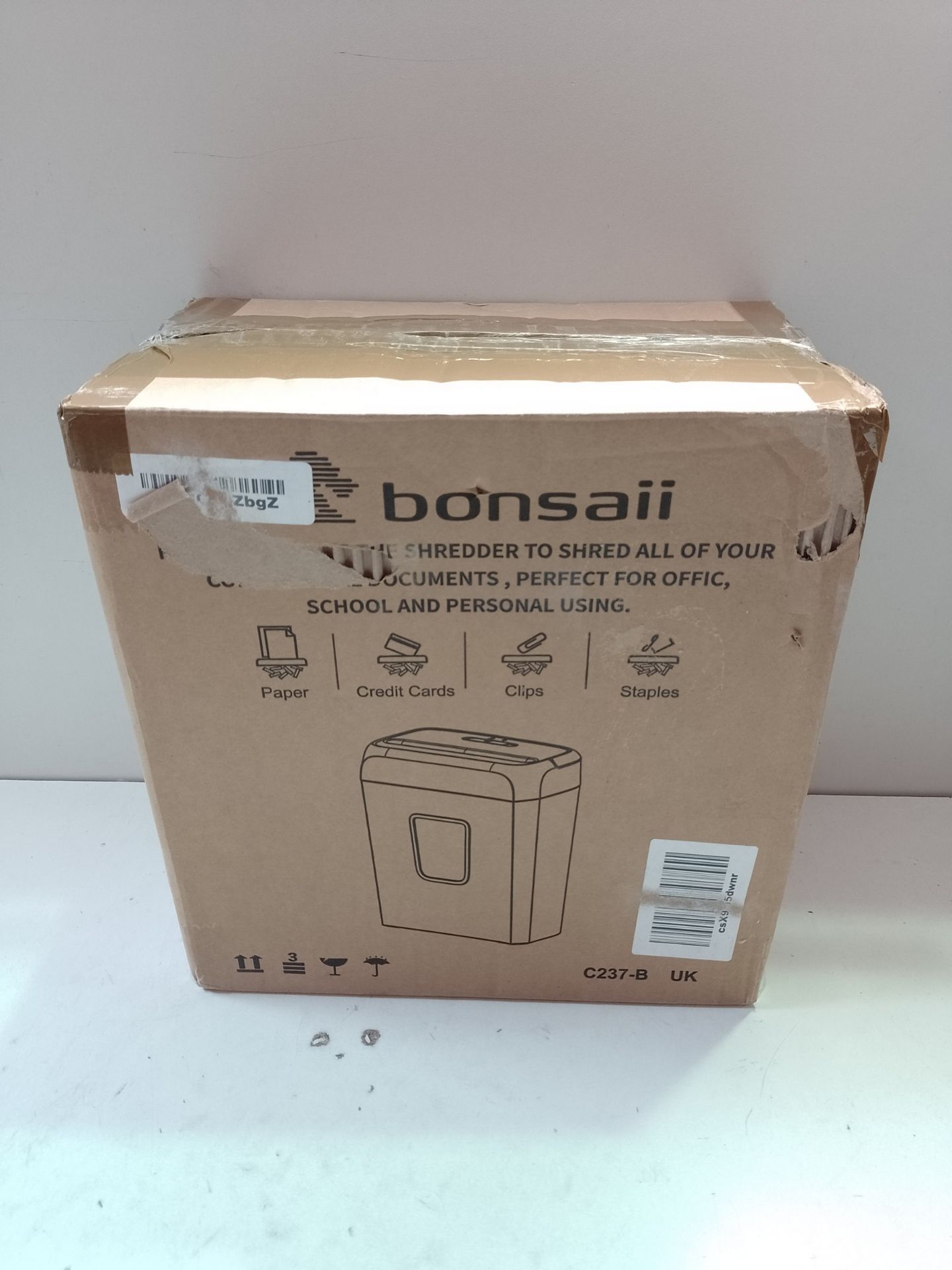 RRP £32.02 Bonsaii Paper Shredder for Home Use - Image 2 of 2