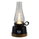 RRP £34.24 Oil lamp Style Rechargeable LED Glass Tabletop Lantern