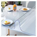 RRP £23.96 Table Protector Clear PVC Wipeable Clean Table Cloth