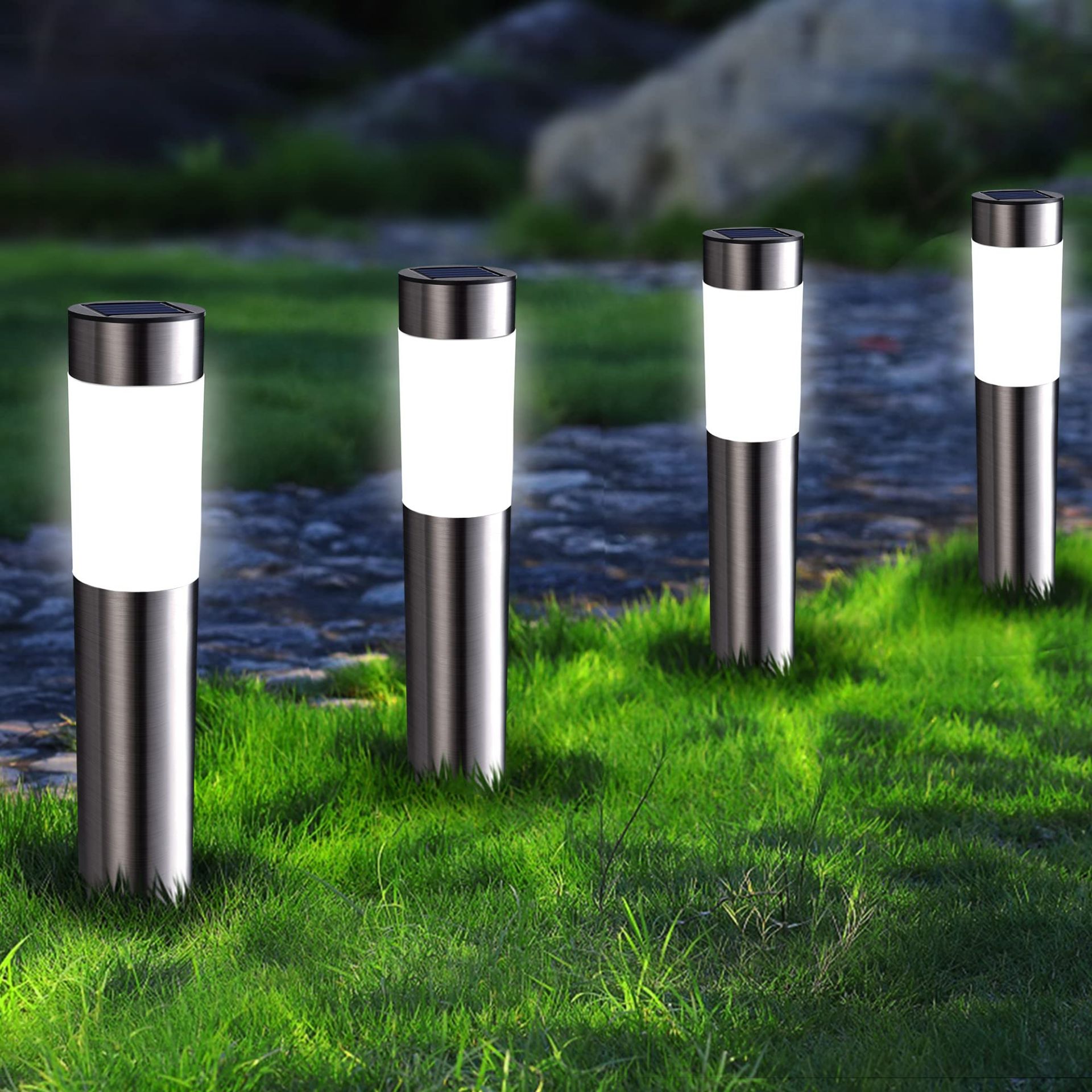 RRP £30.80 Joomer 4 Pack Solar Lights Outdoor Garden Ornaments