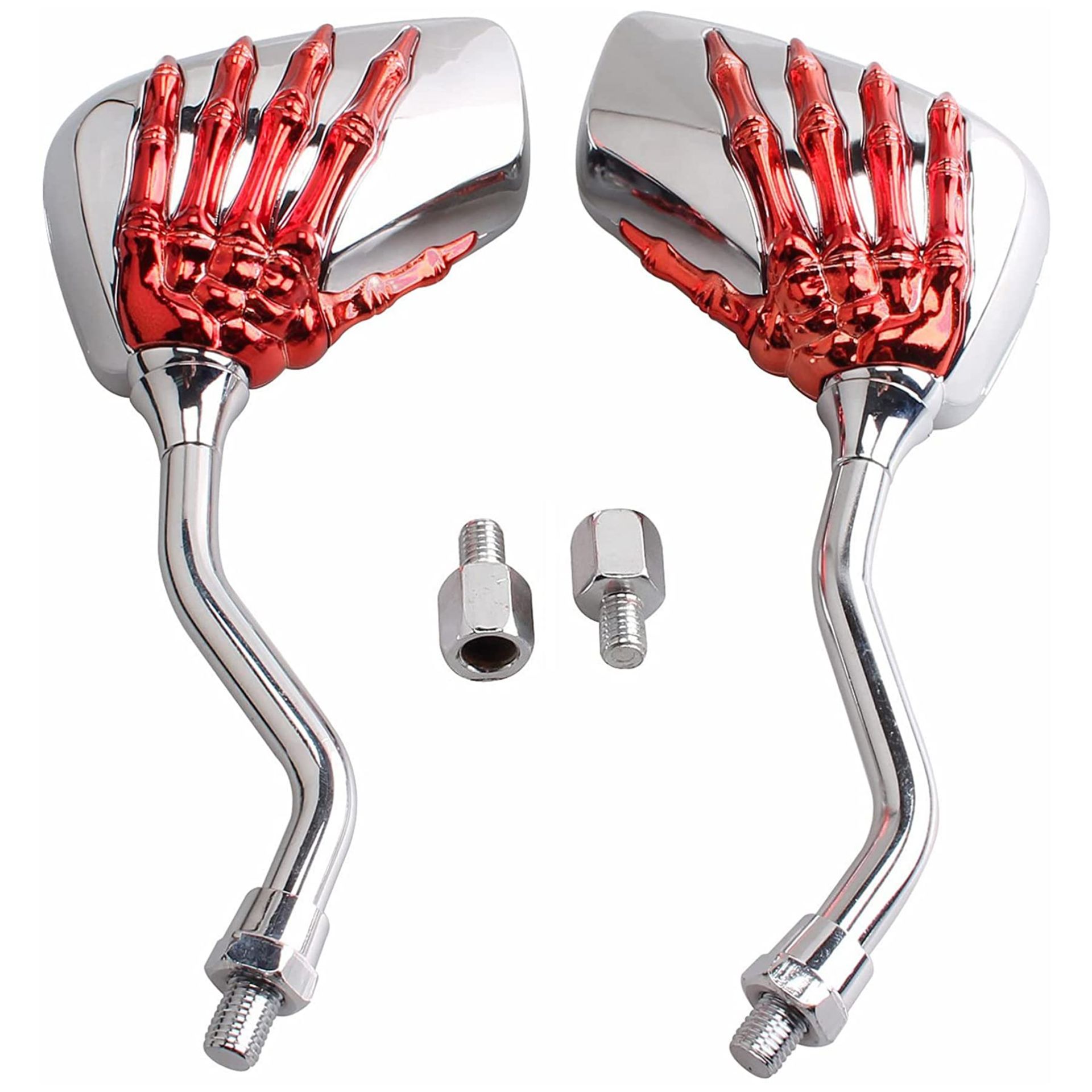 RRP £17.11 Heart Horse 1 Pair Universal Motorcycle Scooter Chrome