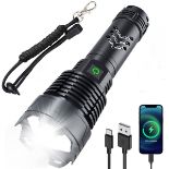 RRP £36.55 WholeFire Rechargeable 90000 Lumens LED Torches