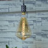 RRP £39.07 SD LUX LED Light Bulbs Sprial 8W Amber Glass Pendant