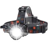 RRP £15.97 BORUiT 1000 Lumens LED Head Torch with White Light