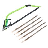 RRP £19.40 24 Heavy Duty Bow Saw Wood Logs Trees Branches Finger Guard + 6 Blades