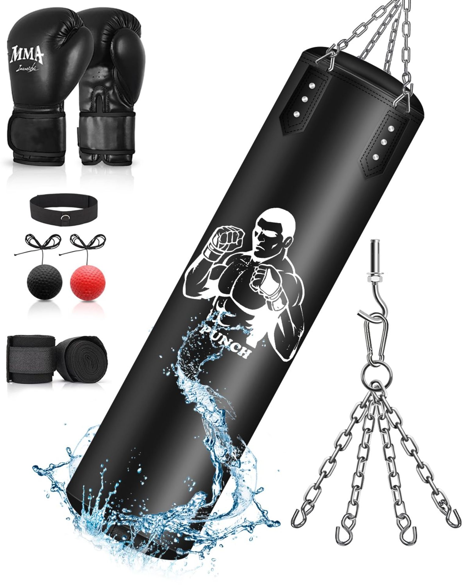 RRP £51.69 NZQXJXZ Punching Bag Hanging Set