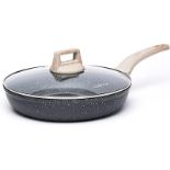 RRP £22.30 CAROTE 20cm Non Stick Skillet Frying Pan with Lid