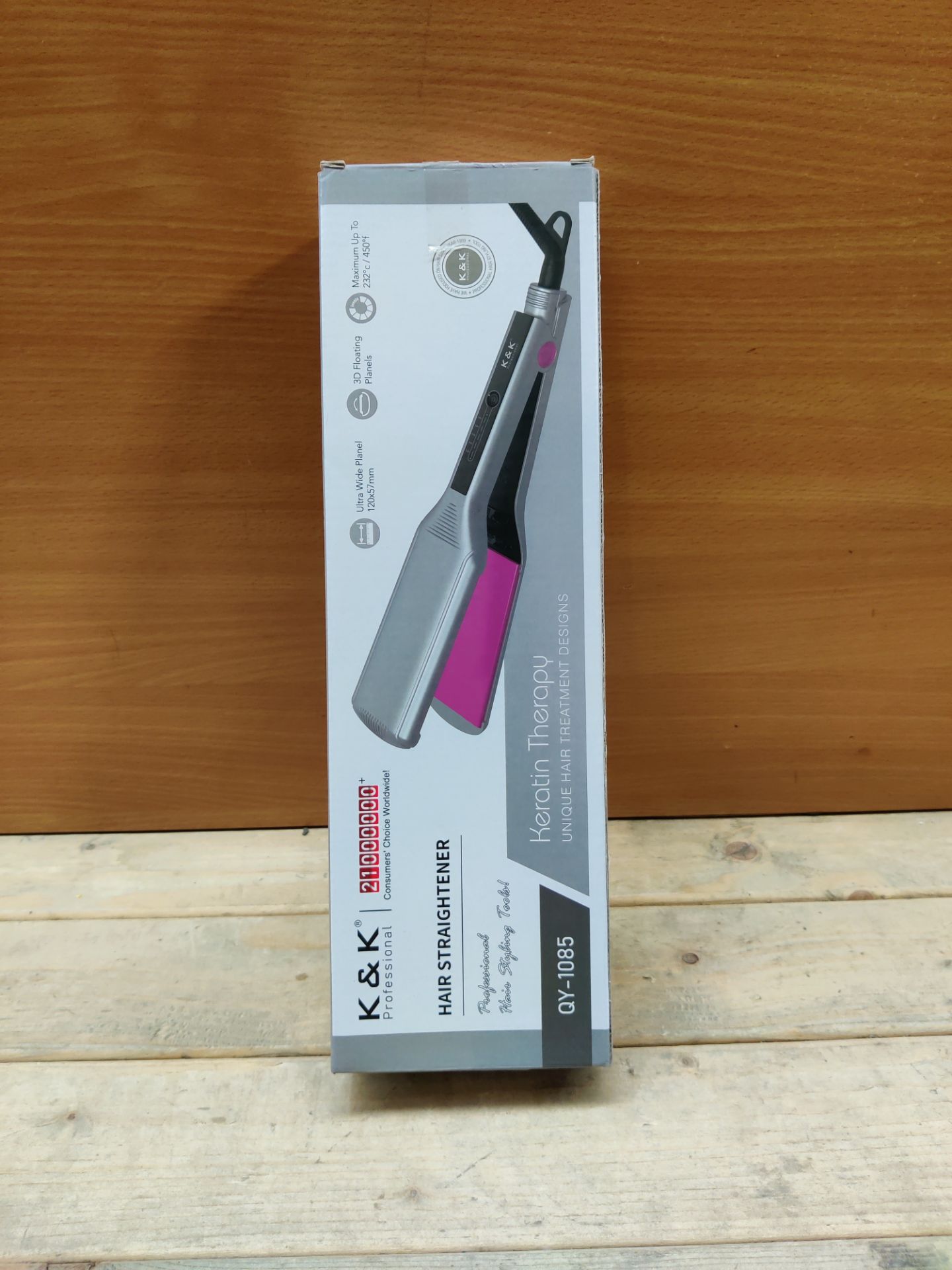 RRP £31.95 K&K 2.24 Inch Extra Wide Plate Hair Straighteners Pro-Ceramic - Image 2 of 2