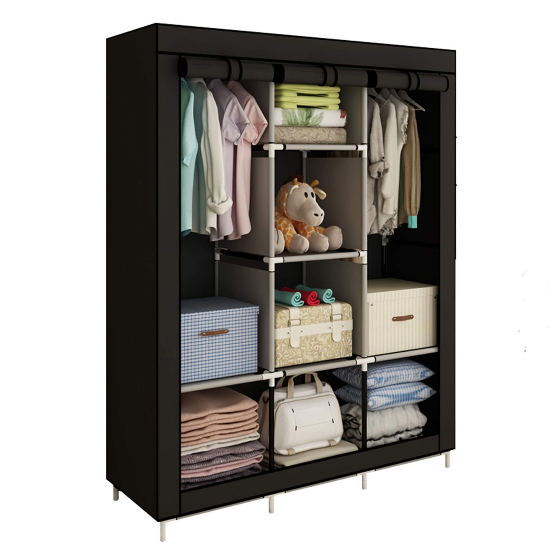 RRP £26.25 ACCSTORE Canvas Wardrobe Cupboard Clothes Storage Organiser