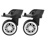 RRP £19.43 Mute Suitcase Wheel Double Row Suitcase Castors Draw bar