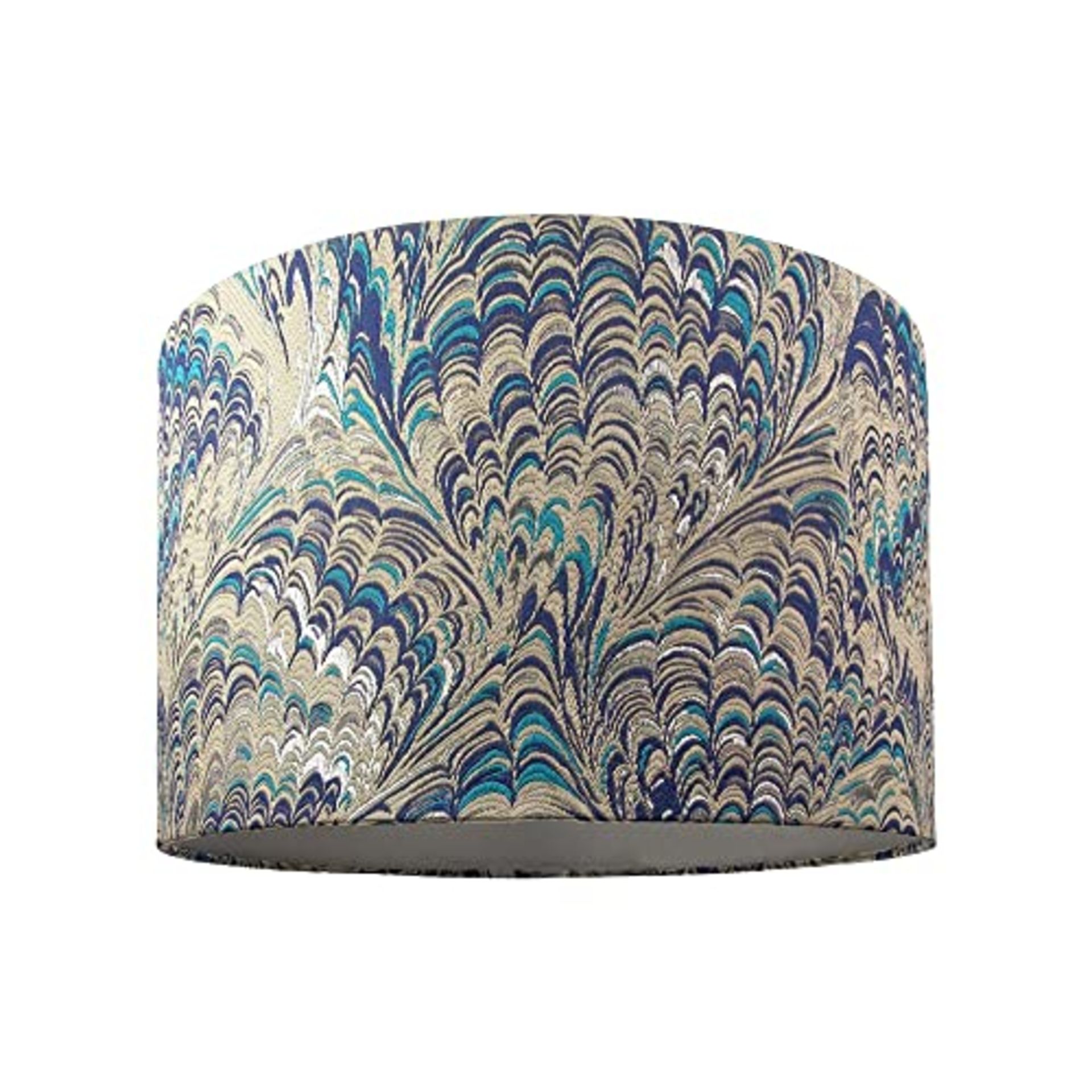 RRP £32.94 Contemporary and Vivid Peacock Print Table/Pendant Drum Lamp Shade in Teal