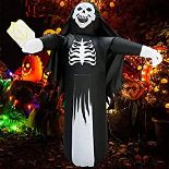 RRP £44.65 Inflatable Skeleton Costume for Adults-OVIFM Scary