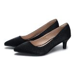 RRP £30.14 Womens Court Shoes Low Kitten Heel Dress Pump Shoes